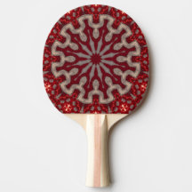 Röd dekorativ pingisracket