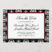 Röd dekorfärg för svart och vit mask spara datumet