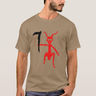 Röd demon med vapen t shirt