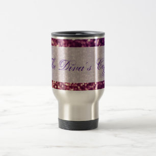 Röd design för glitter för rosa- och resemugg