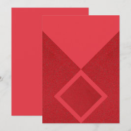 Röd Diamant Minimalistisk Inbjudan – Kan Anpassas