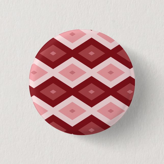 Röd diamant mönster knapp (Framsida)