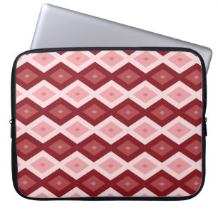 Röd diamant mönster laptop fodral