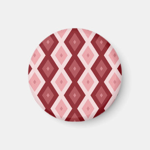 Röd diamant mönster magnet
