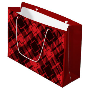 Röd diamant mönster Tartan