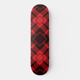 Röd diamant mönster Tartan Mini Skateboard Bräda 18,5 Cm
