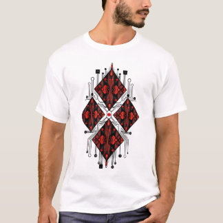 Röd diamantkrets t shirt