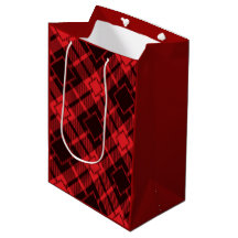 Röd diamantmönstrad Tartan Presentpapper
