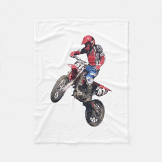 Röd Dirt Bike Fleecefilt