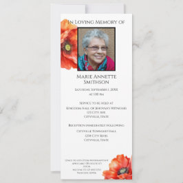 Röd diskett för JW Memorial-Funeral Call Inbjudningar