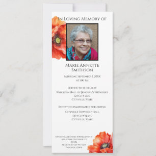 Röd diskett för JW Memorial-Funeral Call Inbjudningar