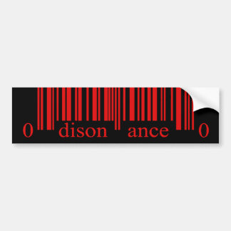 Röd Disonance för Barcode bildekal