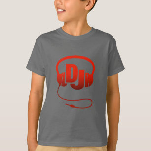 Röd DJ lurar t-skjortan T Shirt