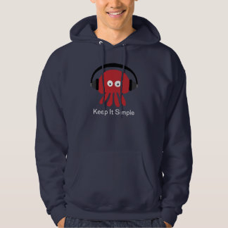 Röd DJ-manetbehålla det enkel marin Hoody Tröja Med Luva