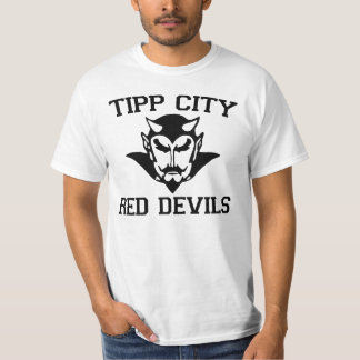 Röd djävular för Tipp stad T-shirt