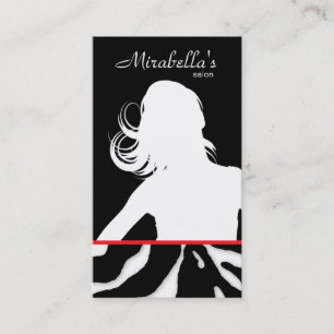 Röd djur svart för salong för visitkortsebrahår visitkort