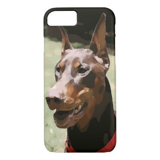 Röd Doberman Potrait (v9-2)