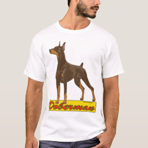 Röd doberman t shirt