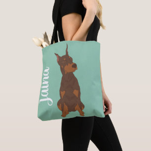 Röd Dobermann Pinscher Tygkasse