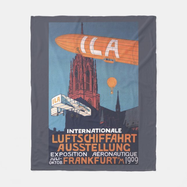 Röd domkyrka - 1st Aeronautical utläggning Fleecefilt (Framsidan)