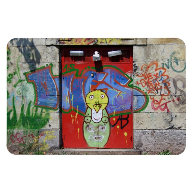 Röd dörr magnet (Horisontell)