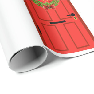 Röd dörr presentpapper