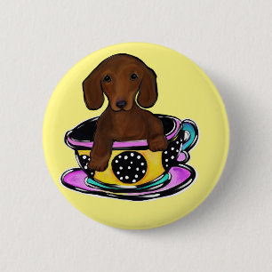 Röd Doxie Knapp