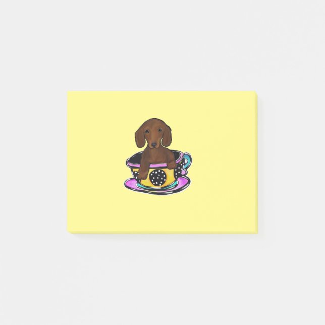 Röd Doxie Post-it Block (Framsida)