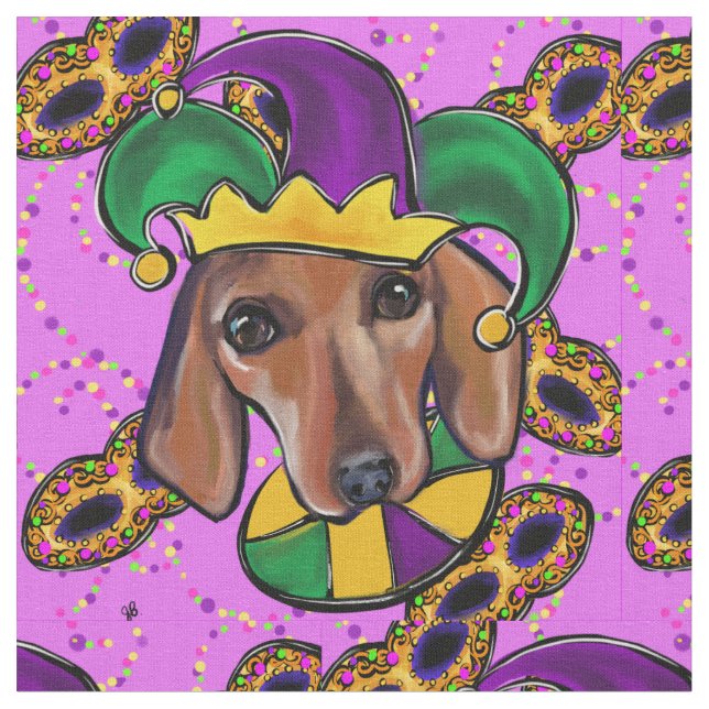 Röd Doxie Tyg (Närbild)