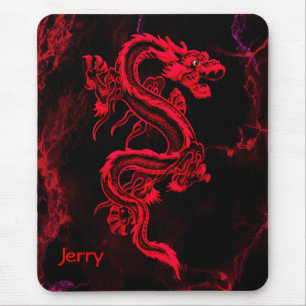 Röd Dragon Mousepad Musmatta
