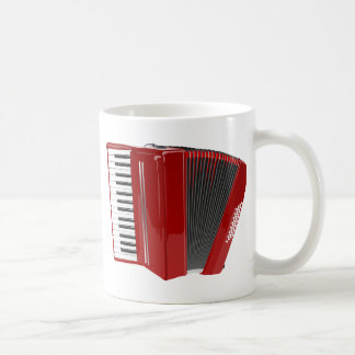 Röd dragspel kaffemugg