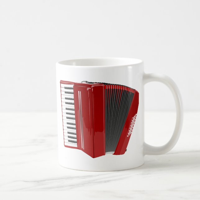 Röd dragspel kaffemugg (Höger)