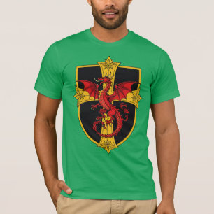 Röd Drak och Medeltida Kors T Shirt