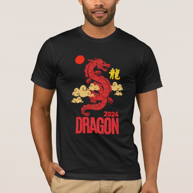 Röd drake 2024 t shirt (Framsida)