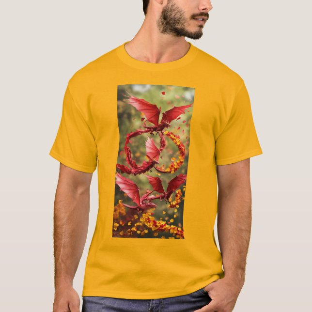 röd drake Fansion T-Shirt (Framsida)