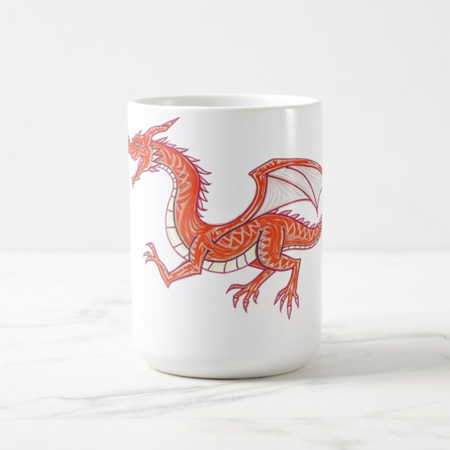 Röd drake kaffemugg (Center)