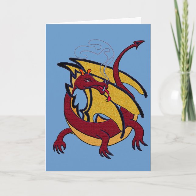 Röd drake kort (Framsida)