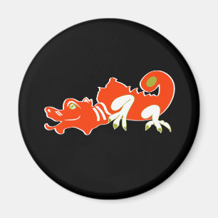 Röd drake magnet