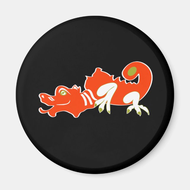 Röd drake magnet (Framsidan)