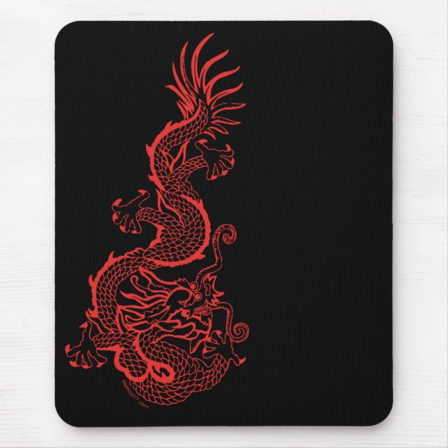 Röd drake Mousepad Musmatta (Framsidan)