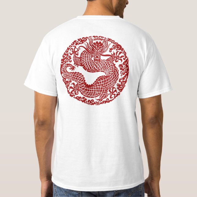 Röd drake t-shirt (Baksida)