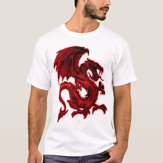 Röd drake t-shirt (Framsida)