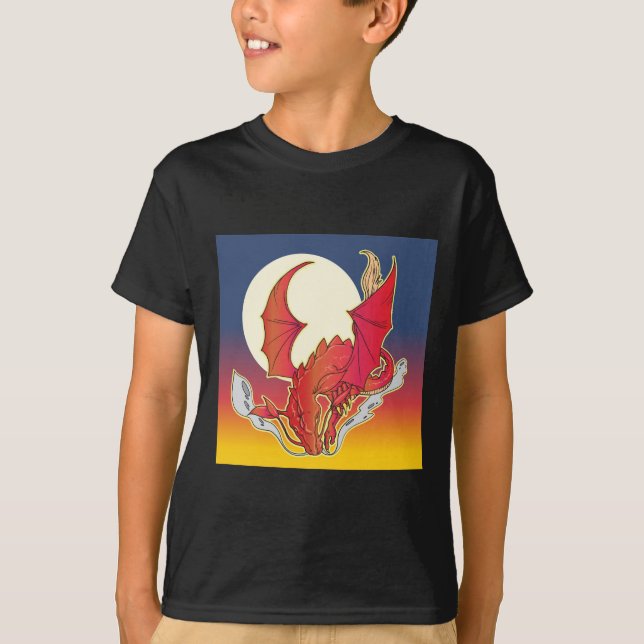 Röd drake tee (Framsida)