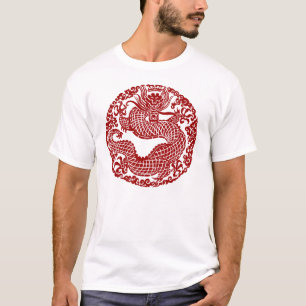 Röd drake tee shirt