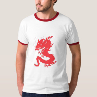 Röd drake tee shirt