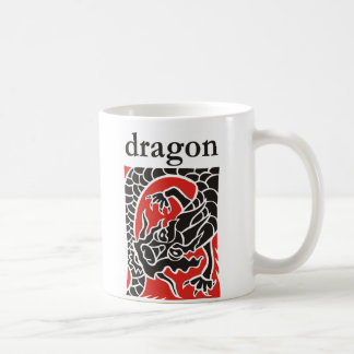 Röd drakeklassikermugg kaffemugg