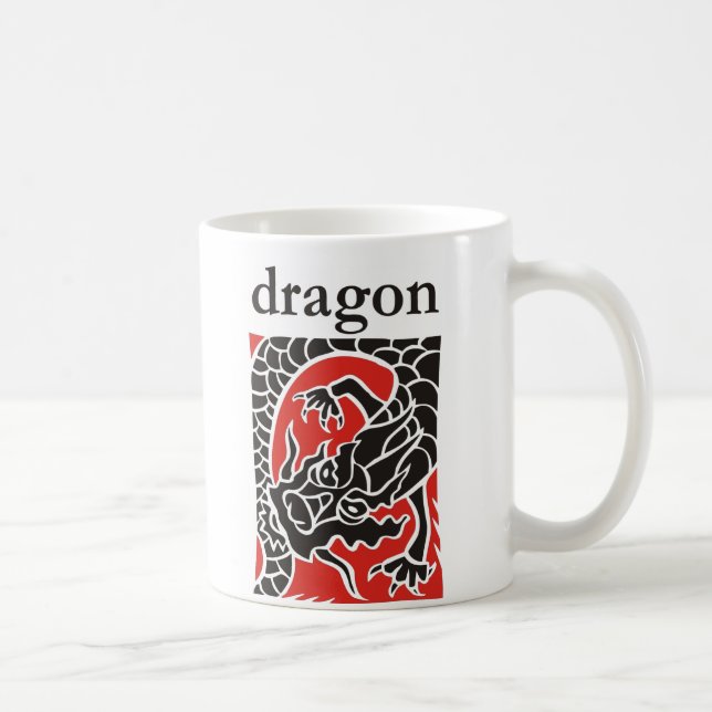 Röd drakeklassikermugg kaffemugg (Höger)