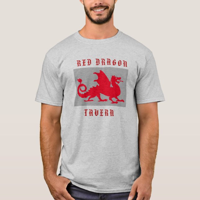 röd drakekrog tee (Framsida)
