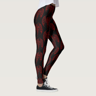 Röd drakeYoga Leggings