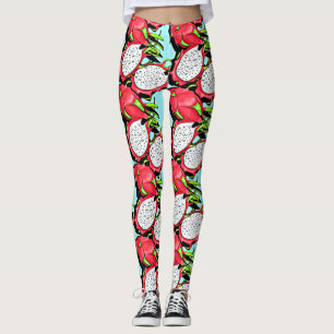 röd drakfrukt leggings